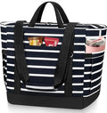 HUANLANG Soft Cooler Bag Insulated for Travel,Large Insulated Grocery Bags with Zippered Top,PEVA Collapsible Food Delivery Cooler Bag for Beach, Travel, Picnics - color: Black