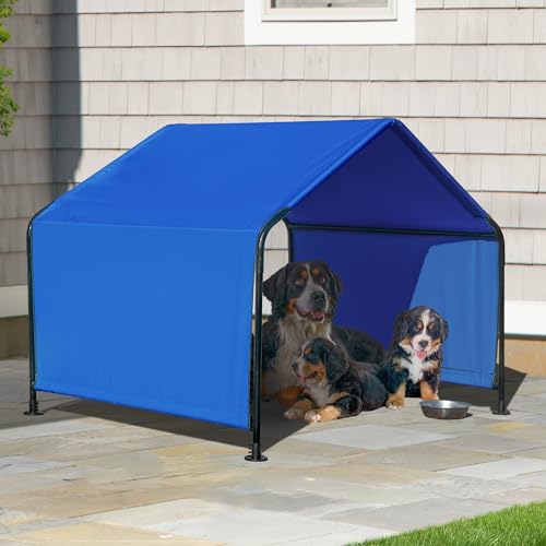 ShelterLogic 5' Outdoor Pet Shade, Versatile Pet Canopy Tent for Medium to Large-Breed Dogs, Cats, Small Animals and Livestock, Blue - size: Large