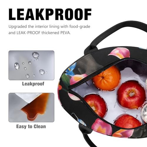 Aosbos Lunch Tote Bag, Insulated Lunch Box for Women, Leakproof Lunch Cooler Purse for Work, Calla Lily - color: E. Calla Lily