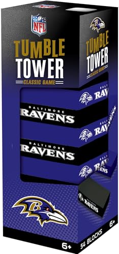 Masterpieces Tumble Tower - NFL Baltimore Ravens, Officially Licensed Wood Blocks - style: Baltimore Ravens