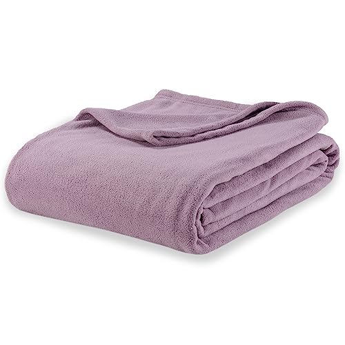 Berkshire Blanket Microfleece Throw Size Bed Throw Blanket Lavender Purple, Lightweight Soft Breathable Plush Micro Fleece Throw Blanket for Travel, Bed and Couch, 50x60 Inches - color: Lavender, size: Throw/Throw XL