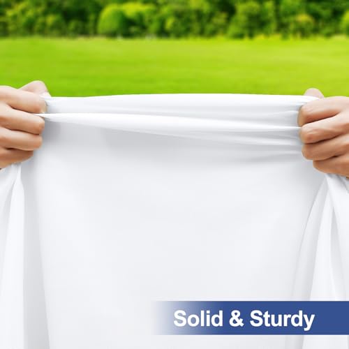 homing Square Table Cloth Cover, Waterproof Polyester Elastic Fitted Tablecloth, Washable Table Protector for Picnic, Camping, Outdoor (White, 34" x 34") - color: White, size: 34" x 34" (Square)