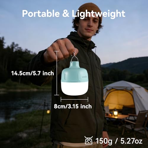 VAVOFO 20W LED Camping Lantern Rechargeable, 1200LM, 3000mAh Portable Tent Light , IP65 Waterproof Flashlight Lanterns for Outdoor ,Power Outages,Camping (Green) - color: Green