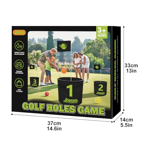 Backyard Golf Game Set, 6 Hole Portable Golf Yard Game with Flags, Balls, Club and Scoreboard, Outdoor & Indoor Lawn Practice Game for Family and Friends - style: 6 Holes