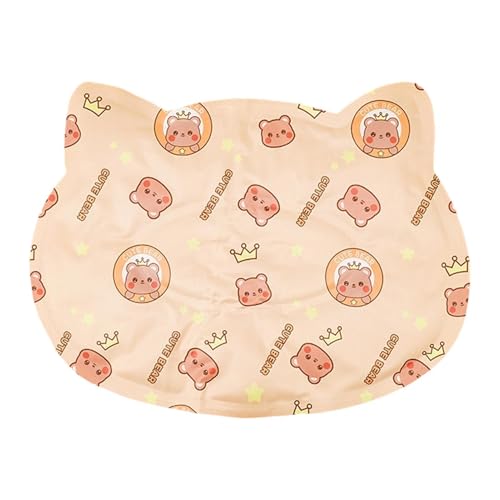 Cat Cooling Mat, Adorable Animal Patterns, 45x34x2cm, Cool Pet Pad, Self-Cooling Pressure Activated Mat, Adorable Heat Relief, for Living Room Bedroom Windowsill Road Trip Vacation - color: bear