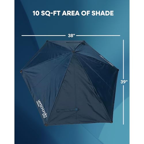 Sport-Brella Versa-Brella SPF 50+ Adjustable Umbrella with Universal Clamp - color: Bright Aqua, style: REG