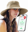 GearTOP Safari Hat for Men Sun Hats for Women UV Protection UPF 50+ Fishing, Gardening, Hiking Hat (22-23 1/2") - color: Khaki Standard