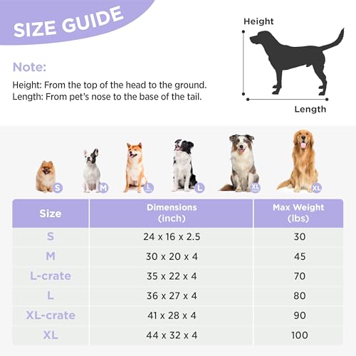 LE SURE Extra Large Dog Bed-Thick Shredded Chopped Foam Pet Bed as Gift for Indoor with Removable Cover, Cute Modern Fuzzy Plush & Anti Slip Bottom,Bow Pink - color: Bow Pink, size: 44.0"L x 32.0"W x 4.0"Th