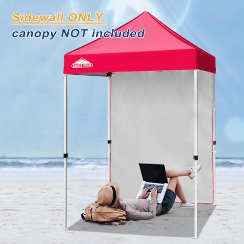 EAGLE PEAK Canopy Sidewall for 5x5 Pop Up Canopy Frame, Single Side Wall Panel Only (Fits 5x5 Straight Leg Frame, Canopy Top or Frame NOT Included), Red - color: Red