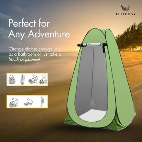 Waterproof Camping Tent with Two Windows – 170T Polyester Lightweight Shelter for Outdoor, Hiking & Beach | Easy Setup | Portable Green Pop-Up Tent for 1-2 Persons
