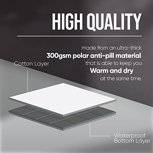 EverSnug Large Waterproof Outdoor Blanket - Extra Thick Premium Quilted Fleece, Waterproof & Windproof, Great for Camping, Picnics, Beaches, Stadiums, Dogs - color: Black