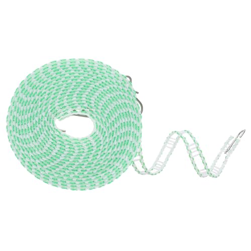 uxcell Windproof Clothesline, 5M 16.4ft Plastic Non-Slip Clothes Drying Rope Portable Travel Clothesline for Courtyard Outdoor Laundry Camping, Green - color: Green, size: 16.4ft