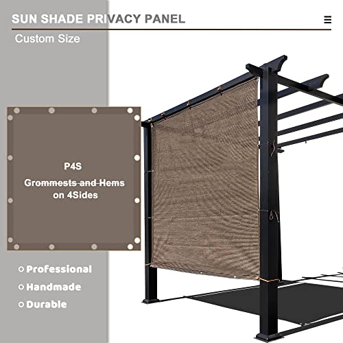 Alion Home Sun Shade Privacy Panel with Grommets and Hems on 4 Sides for Patio, Awning, Window, Pergola or Gazebo - Mocha Brown (8' W x 6' H) - color: Mocha Brown, size: 8' x 6'