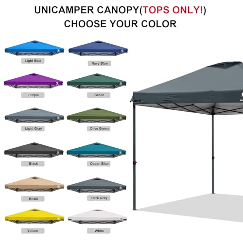 10x10 Pop Up Canopy Replacement Top Cover with Air Vent for Straight Leg Canopy Tent, Waterproof for Outdoor Garden Patio Camping Sun Shade (Dark Gray) - color: Dark Gray