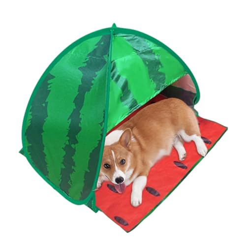 Head Sun Shelter Tent, PopUp Beach Shade Sun Protection Face, Pet Beach Tent, Instant Protection Canopy, Windproof Waterproof Small Breathable Portable for Camping - color: Watermelon