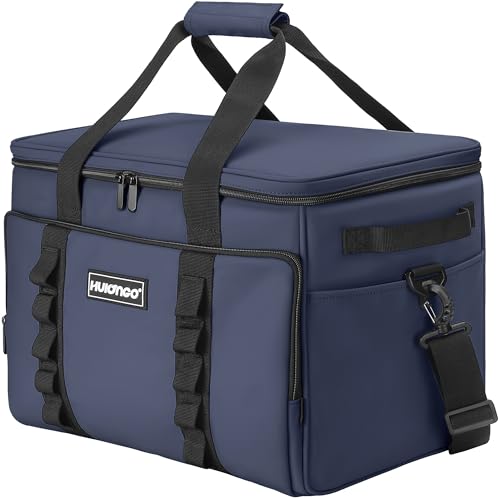 Soft Insulated Cooler Bag Collapsible Large Travel Coolers Soft Sided Coolers Ice Chest, Leakproof, Waterproof - color: blue
