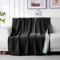 QiyI Waterproof Blanket for Bed Couch Sofa, Small Washable Reversible & Reusable Pet Dog Cat Throw Blanket, Leakproof Stain Resistant Sofa Cover, 40"x60", Black/Light Grey - color: Black/Light Grey, size: 40"×60"