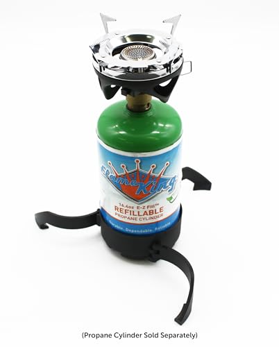 Flame King Pro-Boil All-in-One Camping and Backpacking Stove Cooking System, Boils Water in 90 Seconds, Gas Powered