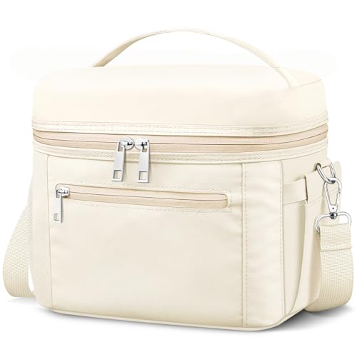 DALINDA Insulated Lunch Bag Lunch Box for Women Men,Leak-Proof Cooler Bag Lunchbox Lightweight for Work Picnic,Study,Beach,Camping,Travel - color: Beige, size: 7L Medium · Compact Size