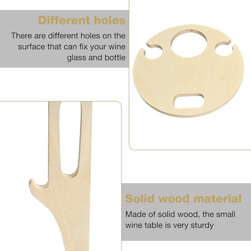 Portable Folding Wine Table Holder for Outdoor Picnic, Beach, Camping & Garden - Sturdy Compact Wine Glass Stand for Travel, Lawn, Parties