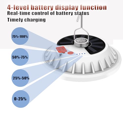 [120 LED ] Solar Camping Lights Rechargeable Portable Lantern Tent Lamp 5 Mode USB Remote Control Hanging Waterproof for Home Indoor Outdoor Emergency Courtyard 2 Pack - color: 4500Mah-120Led-2 Pack