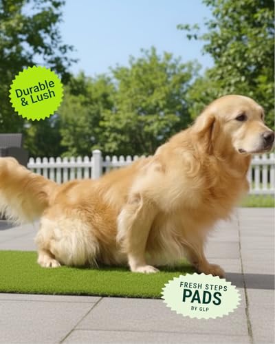 Artificial Grass Dog Potty Grass Pad Replacement (4-Pack) – 20x25” Reusable Dog Grass Pads for Indoor Potty Training, Balcony & Apartment Use
