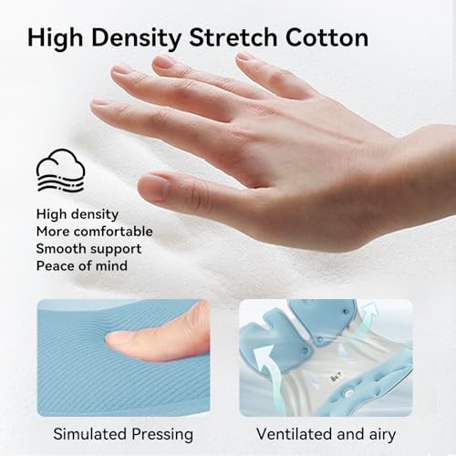 BKT Seat Cushion Chair Ergonomic Office Chair Cushions Lumbar Support for Seat Pillow Ideal for Students Office Workers Nursing Mothers Long Sitting Outdoor Fishing Floor - color: L-sky Blue