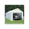 King Canopy 12ft x 20ft Canopy Enclosure Sidewall Kit w/Flaps, 2 Solid Sides, 2 Zippered Ends, 50 Ball Bungees, 180 GSM polyethylene, Fits 12ft 3in x 20ft Frames, Frame and Cover not Included, White