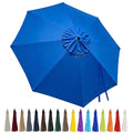 10ft 8 Ribs Patio Umbrella Canopy, Blue, UV30+, Water Repellent, Fade Resistant Polyester Fabric - color: Blue