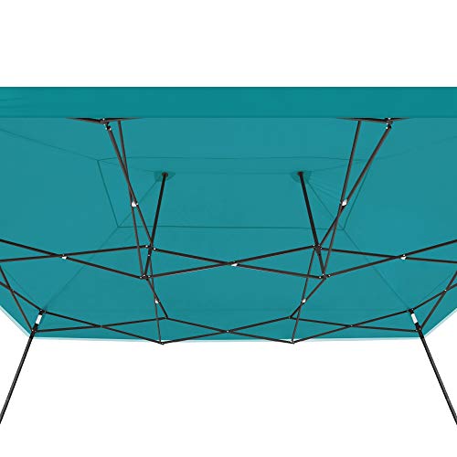 American Phoenix 10x15 Ez Pop Up Canopy Tent Portable Commercial Instant Canopies Outdoor Market Shelter (10'x15' (Black Frame), Teal) - color: Teal