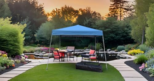 Impact Canopy 040000003 Slant Leg Canopy, 10' x 10', Blue-No Sidewall - color: Blue, style: No Sidewall