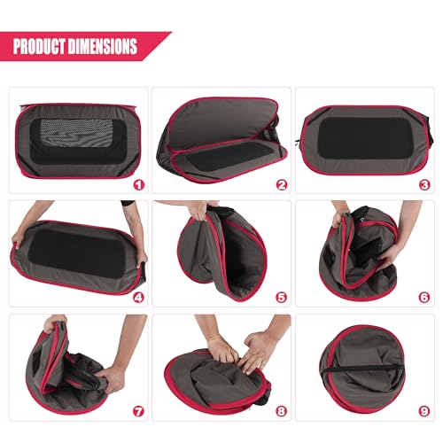 32inch Small Medium Pop Up Kennel,Collapsible Travel Pet Crate, Indoor and Outdoor Portable Dog Enclosure, Portable Pet Car Seat Kennel - size: Small