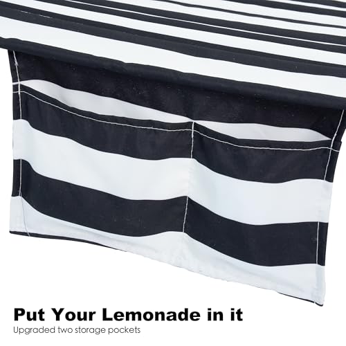 GAFETE Hammock 2 Person Quilted Fabric Hammocks for Outside, Double 12ft Hammocks with Spreader Bar, Large Removable Pillow, Storage Bag, Carabiners, Max 475 lbs Capacity (Black White) - color: Black White