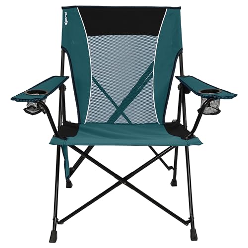 Kijaro Dual Lock Portable Camping Chairs - Enjoy the Outdoors with a Versatile Folding Chair, Sports, Outdoor & Lawn - Dual Lock Feature – Cayman Blue Iguana - color: Cayman Blue Iguana