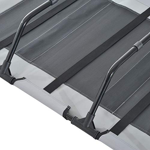 PawHut Elevated Portable Dog Cot Cooling Pet Bed With UV Protection Canopy Shade, 48 inch - color: Gray, size: 48 inch