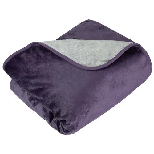 Lavish Home Waterproof Blanket - 80x80 King-Size Blanket for Kids, Pets, and Outdoors - Throw for Bed, Couch, Chair and Car (Purple) - color: Purple