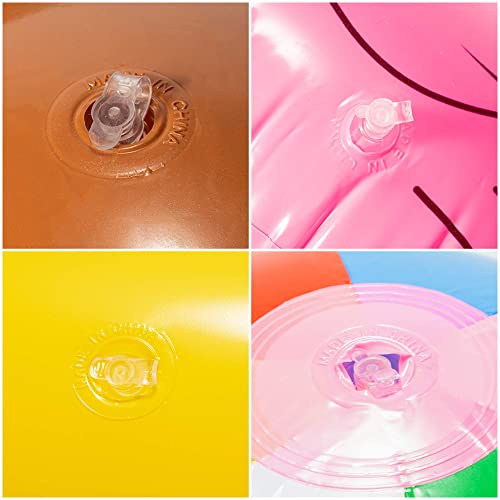 R HORSE Inflatable Palm Tree Flamingo Banana Beach Ball Parrot Beach Pool Toys for Tropical Hawaiian Luau Party Summer Pool Beach Party Decorations - style: Palm Tree+Flamingo+Banana+Beach Ball+Parrot+Monkey+Shark+Dolphin