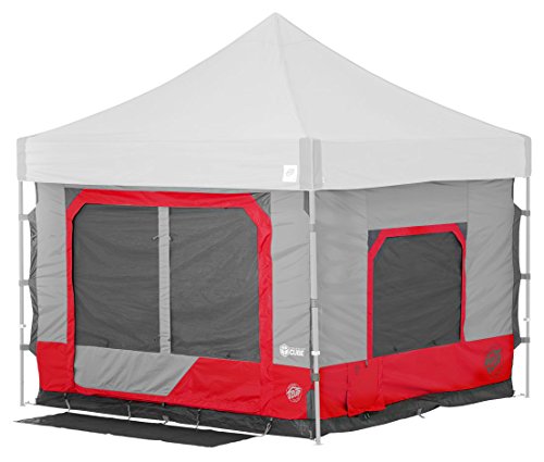 E-Z UP Camping Cube 6.4, Converts 10' Straight Leg Canopy into Camping Tent, Punch - color: Punch