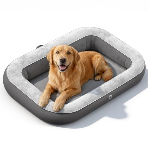 QPAU 36 in Inflatable Dog Bed for Home Travel and Outdoor, Pet Mattress for Small, Medium & Large Dogs (Pump Included - size: Medium to Large