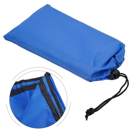 210T Polyester Camping Tarps, Waterproof Rain Fly Sun Shade Shelters With 6 Tie Points For Hiking Backpacking Beach Picnic(Blue 150x210CM) - color: Blue 150x210cm