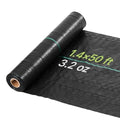 VEVOR Weed Barrier Fabric Heavy Duty, 1.4x50FT 3.2oz Landscape Fabric, Woven Weed Blocker Fabrics, Garden Fabrics Weeds Barrier, Weeds Control Ground Cover, Geotextile Webbing, Gardening Mat, Black - size: 1.4FT*50FT-3.2oz
