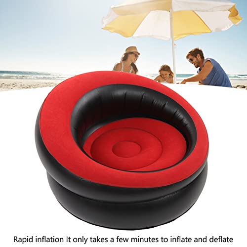 Inflatable Lounger Air Sofa Chair–Simple Inflatable Chair Camping & Beach Accessories–Portable Water Proof Couch for Hiking, Picnics, Outdoor, Music Festivals & Backyard - color: Red