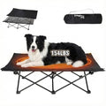 KingCamp Elevated Dog Bed for Large Dogs, Outdoor Raised Cooling Pet Cot Bed with Washable Breathable Mesh & No-Slip Feet Perfect for Camping, Backyard, Indoor Use (Large, Black) - size: 49.6"L x 26"W x 13"Th