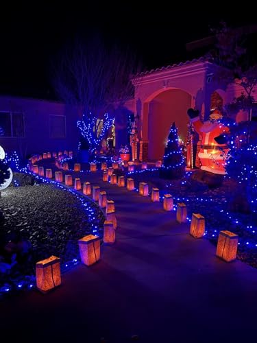 2-Pack Connectable Christmas Lights Outdoor, Total 164FT 400LED Christmas String Lights Waterproof with 8 Modes & Timer, Green Wire Twinkle Lights for Xmas Tree Decorations Outdoor Indoor, Blue - color: Blue