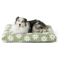 LE SURE XLarge Dog Bed-Thick Shredded Chopped Foam Pet Bed Indoor with Removable Cover, Cute Modern Fuzzy Plush & Anti Slip Bottom, Green - color: Green, size: 41.0"L x 28.0"W x 4.0"Th