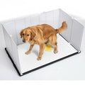 Litter Box Splash Guard, Litter Box Pee Shields for Dogs, Easy to Clean Indoor Dog Fence with Puppy Pee Pad Holder Tray Fits