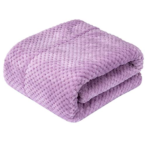 Fuzzy Dog Blanket or Cat Blanket or Pet Blanket, Warm and Soft, Plush Fleece Receiving Blankets for Dog Bed and Cat Bed, Couch, Sofa, Travel and Outdoor, Camping (Blanket (24" x 32"), DW-Lavender) - color: Dw-lavender, size: Blanket (24" x 32")