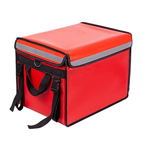 TooCust Red XXL Insulated Food Delivery Bag - 19.7" x 15" x 15", Commercial Insulated Pizza Delivery Bag with Divider, Waterproof & Foldable, 62L Can Hold Up to 7 Boxes of 14" Pizza Box - color: Red, size: 62 L
