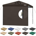 KAMPKEEPER 10X10 Canopy Tent Sidewalls with Zipper for Canopy Frame, 3Pcs Sunwalls Only, UPF50+ Waterproof Side Walls(Brown) - color: Brown