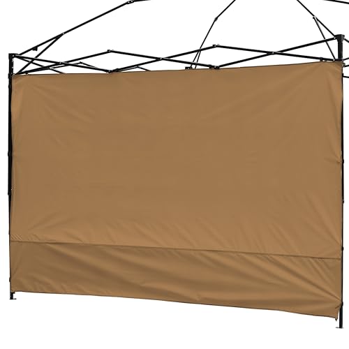 Canopy Sunwall Sidewall Gazebos Tent Waterproof for 10x10ft Pop up Canopy Straight Leg Gazebos Outdoor Instant Canopies 1 Pcs Khaki Canopy Sidewall Only - color: Khaki, size: 10x10(1pcs)
